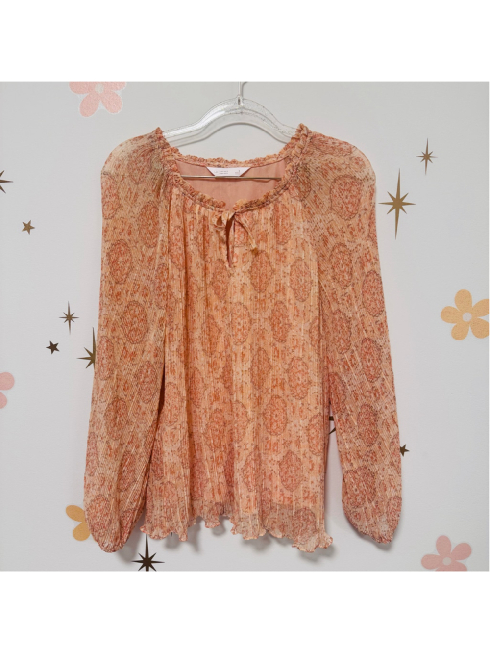 Blush/Salmon Long Sleeve Blouse